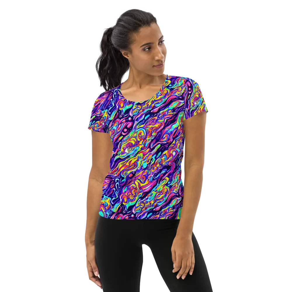 Luminous Melt on Women's Athletic T-Shirt — Front
