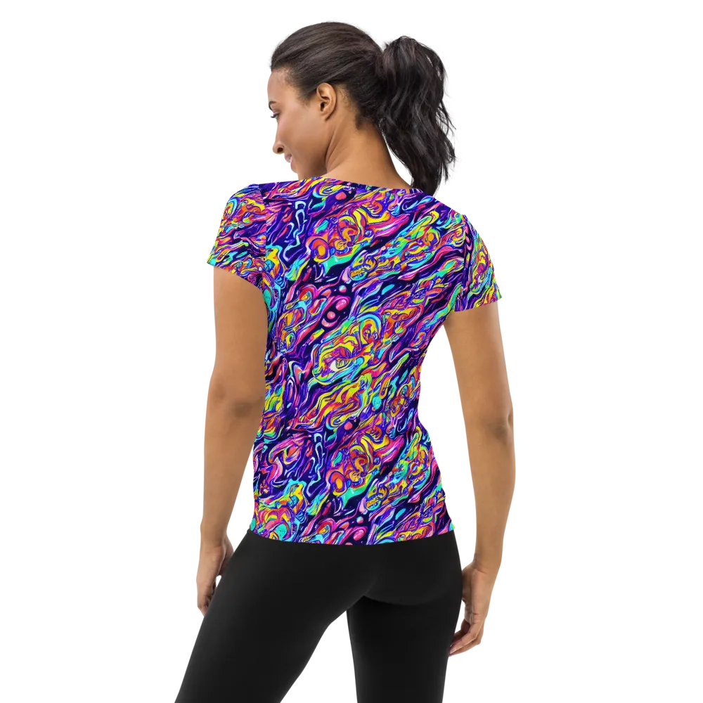 Luminous Melt on Women's Athletic T-Shirt — Back