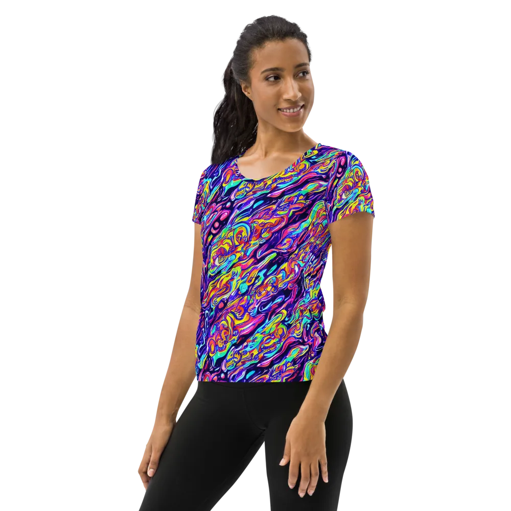 Luminous Melt on Women's Athletic T-Shirt — Left
