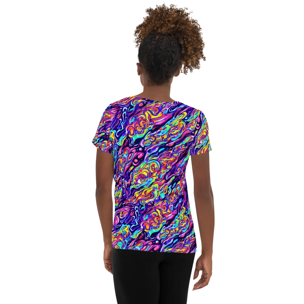 Luminous Melt on Women's Athletic T-Shirt — Back
