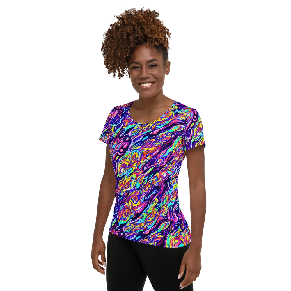Luminous Melt on Women's Athletic T-Shirt — Left