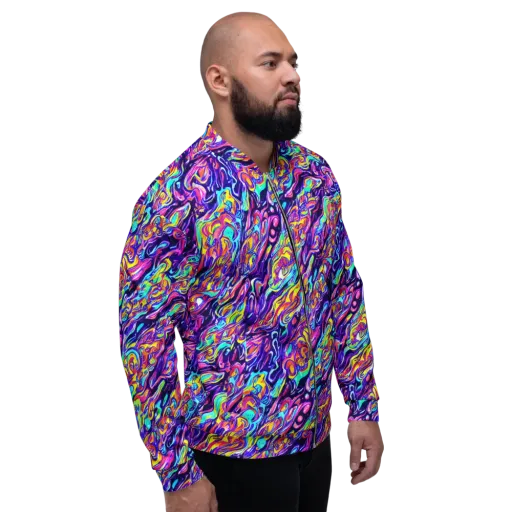 Luminous Melt on a Bomber Jacket