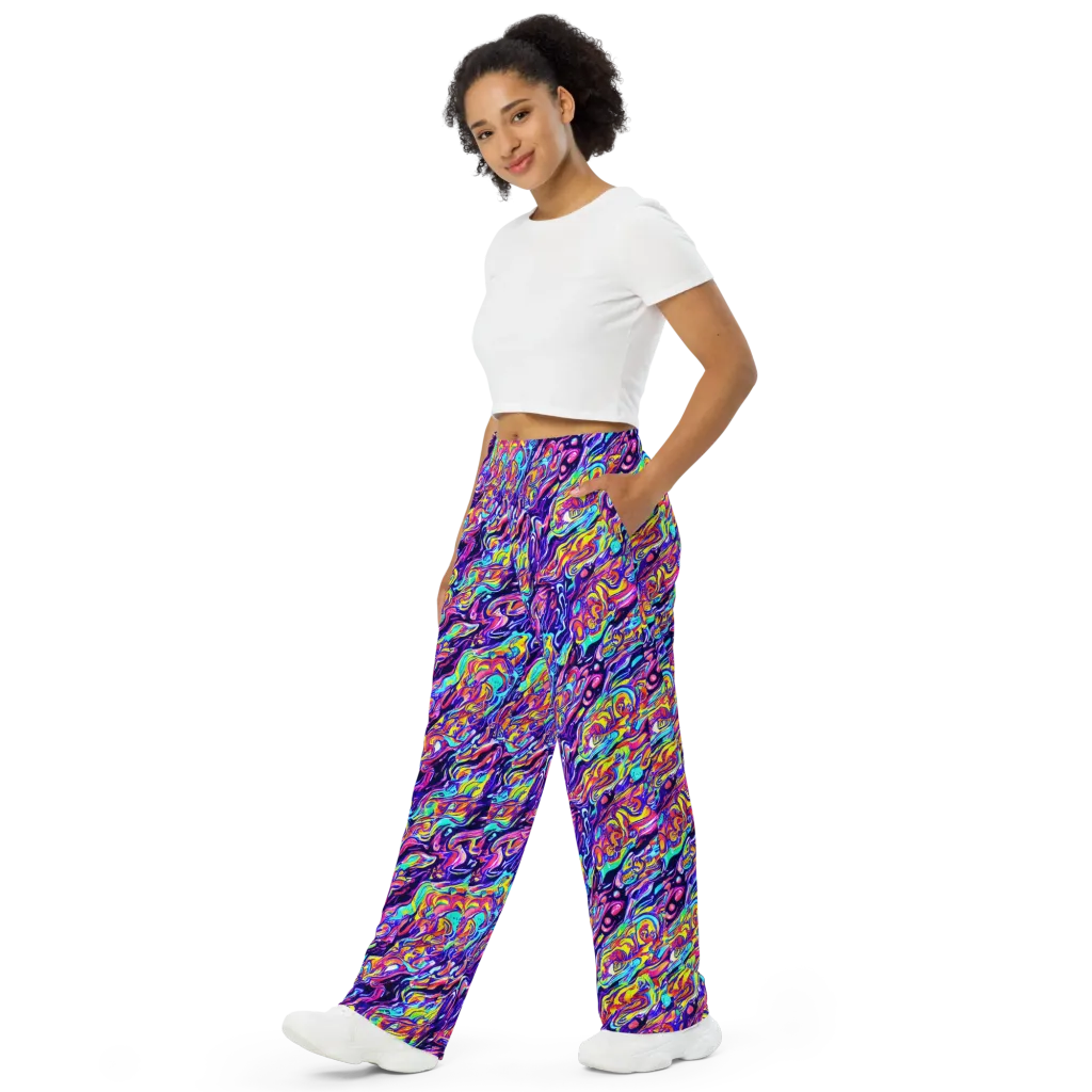 Luminous Melt on Wide-Leg Pants — Left Front