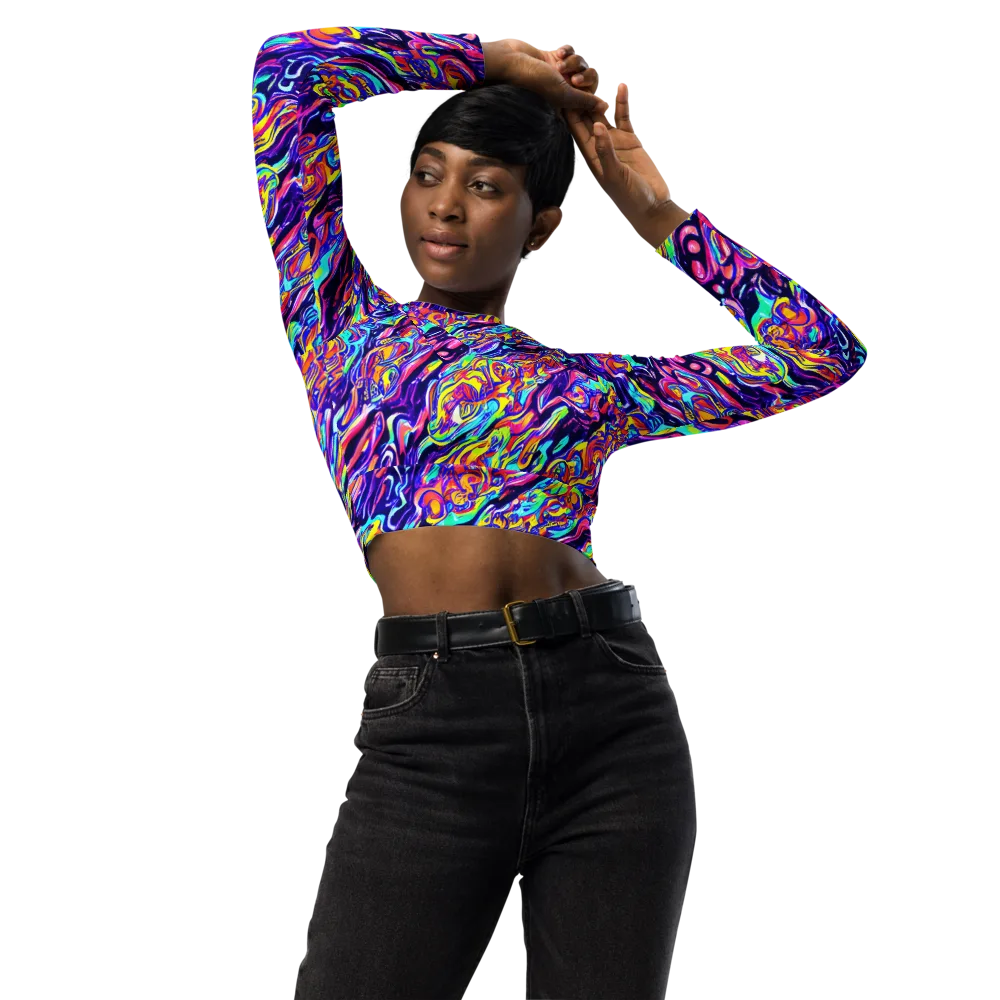Luminous Melt on Long Sleeve Crop Top — Front