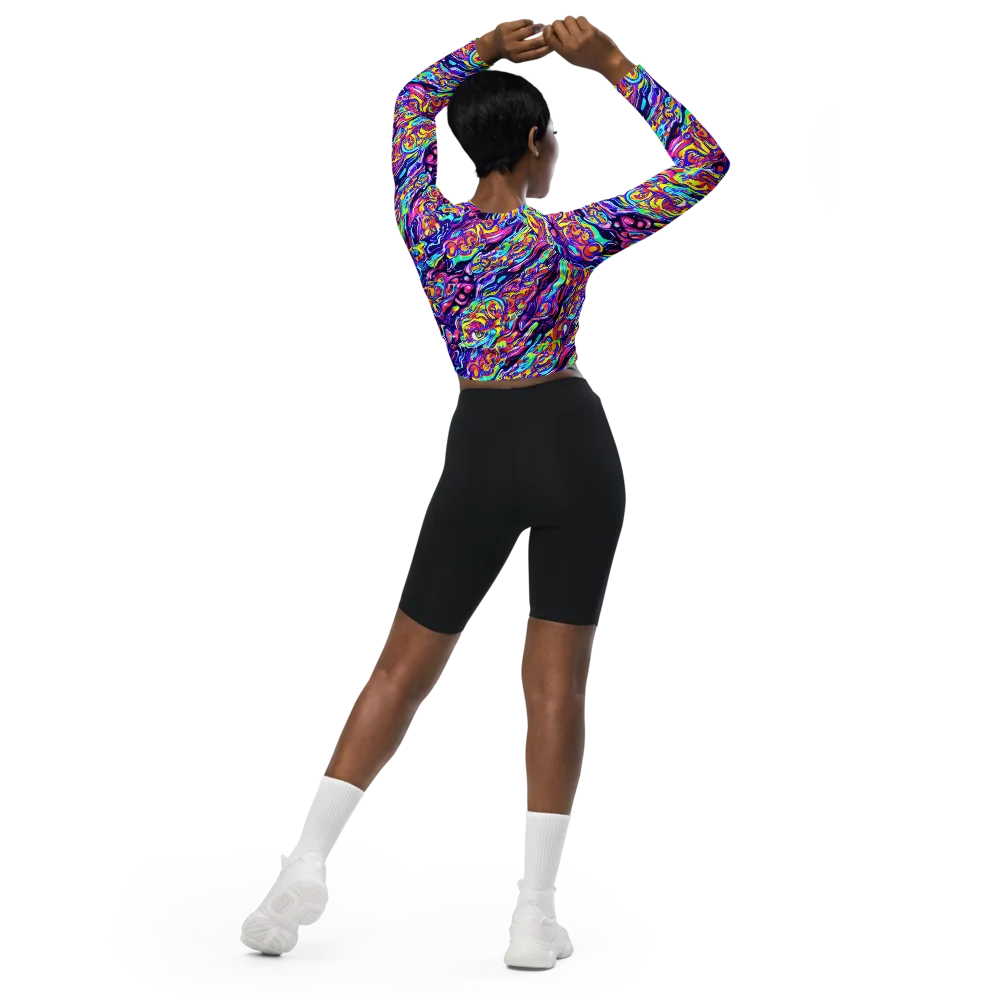 Luminous Melt on Long Sleeve Crop Top — Back