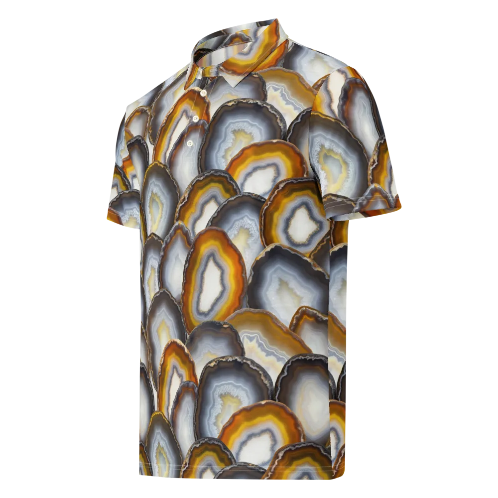 Agate Alchemy on Men's Slim Fit Polo Shirt — Left Front