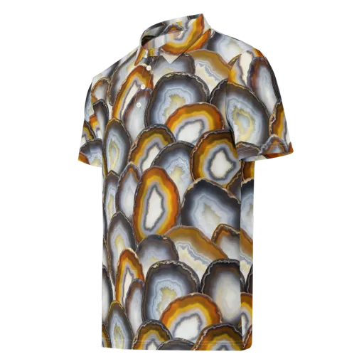 Agate Alchemy on a Men's Slim Fit Polo Shirt
