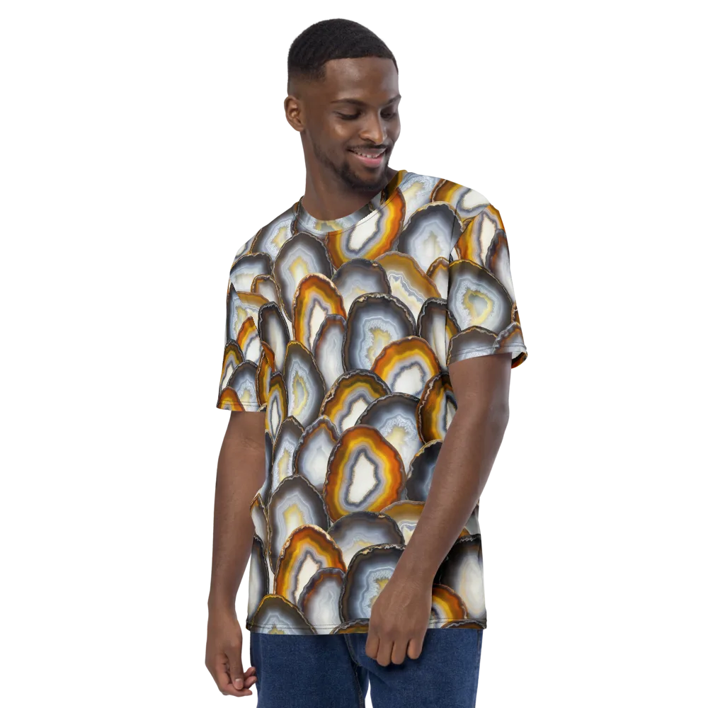 Agate Alchemy on Men's Crew Neck T-Shirt — Left