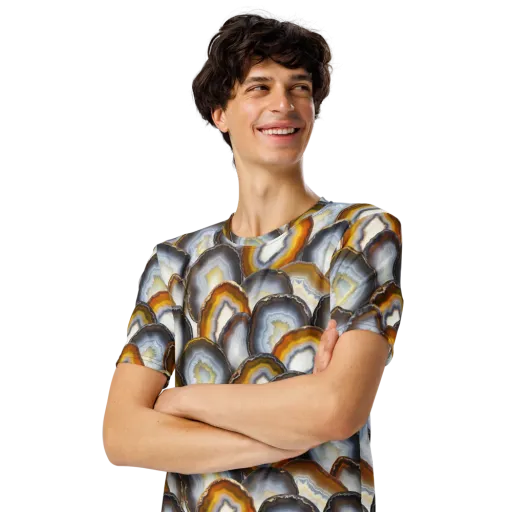 Agate Alchemy on a Men's Crew Neck T-Shirt