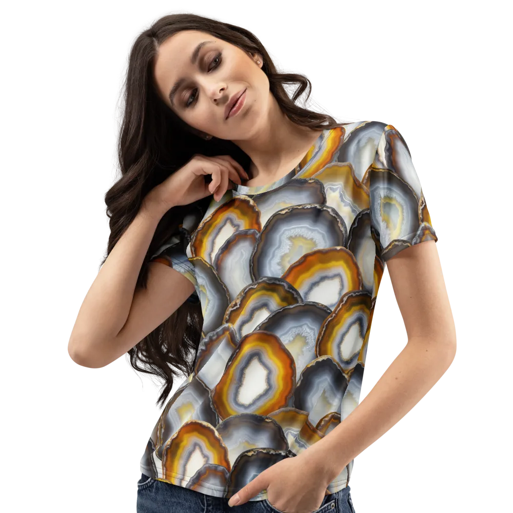 Agate Alchemy on Women's Crew Neck T-Shirt — Left Front