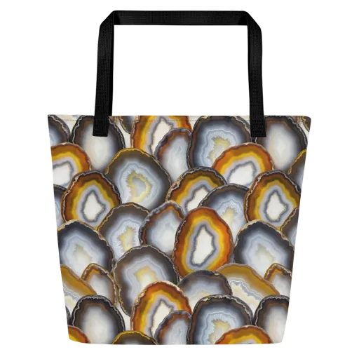 Agate Alchemy on a Large Tote Bag W/ Pocket
