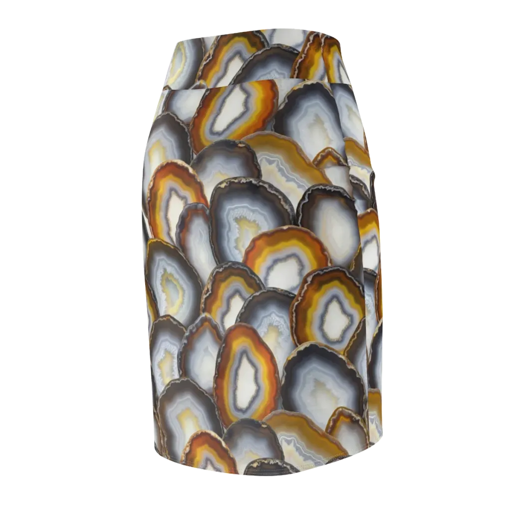 Agate Alchemy on Pencil Skirt — Back Side