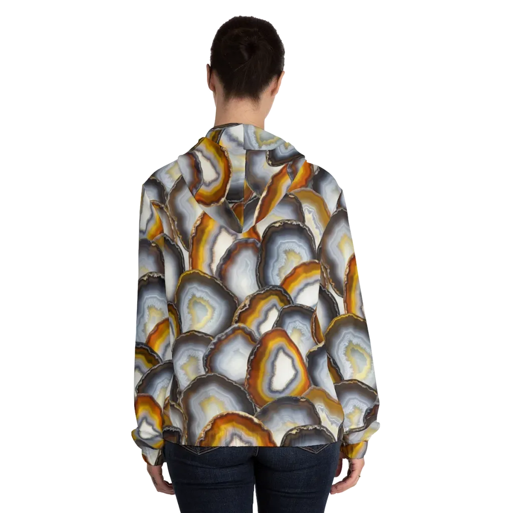 Agate Alchemy on Women's Full-Zip Hoodie — Back On Person