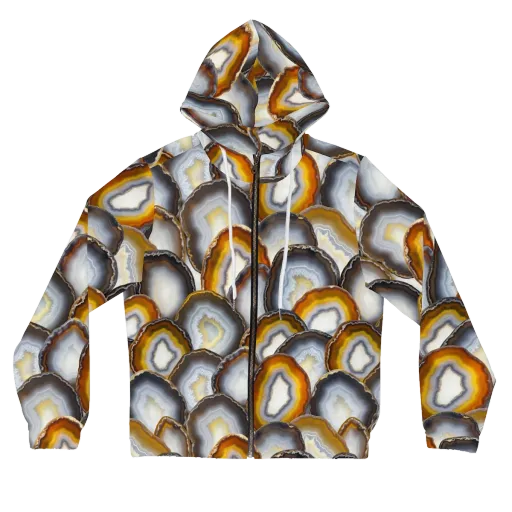 Agate Alchemy on a Women's Full-Zip Hoodie