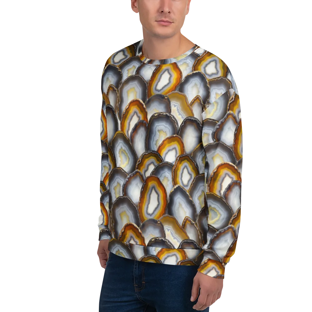 Agate Alchemy on Sweatshirt — Left Front