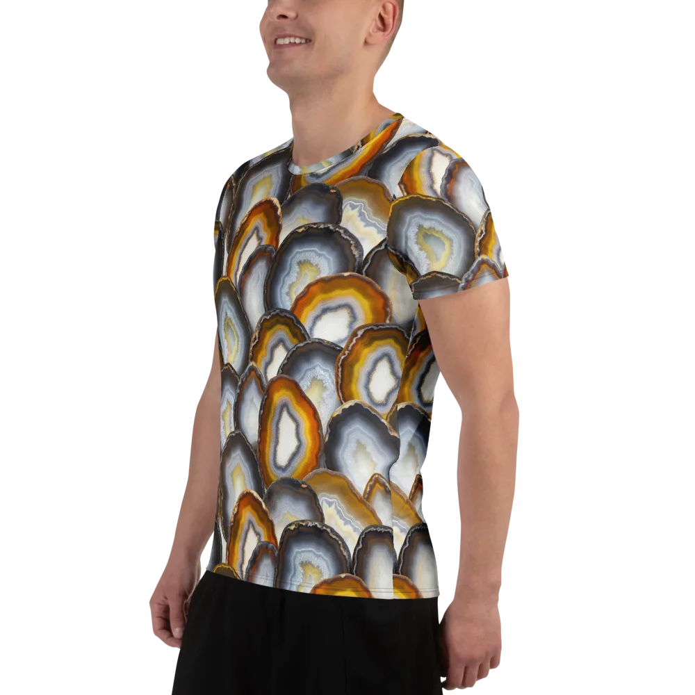 Agate Alchemy on Men's Athletic T-Shirt — Left