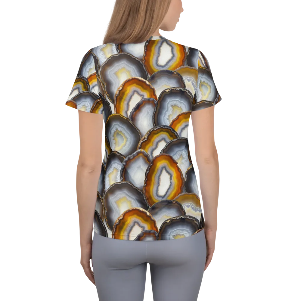 Agate Alchemy on Women's Athletic T-Shirt — Back