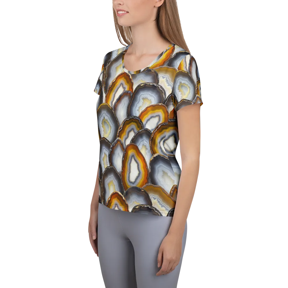Agate Alchemy on Women's Athletic T-Shirt — Left