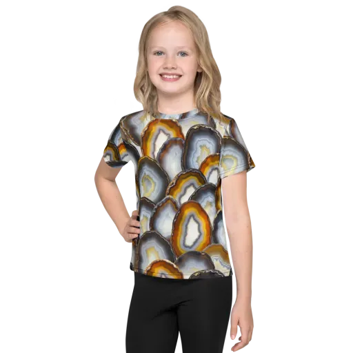 Agate Alchemy on a Kids Crew Neck T-Shirt