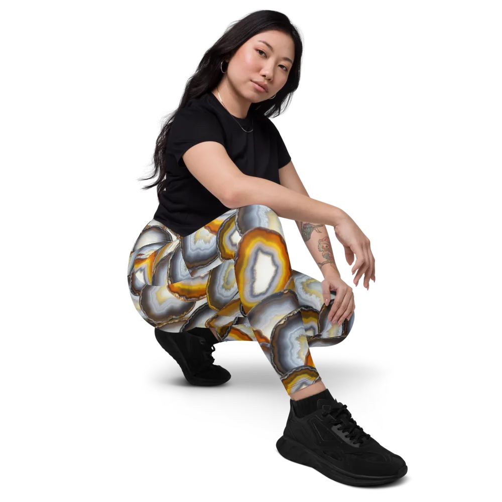 Agate Alchemy on Leggings with Pockets — Right Front