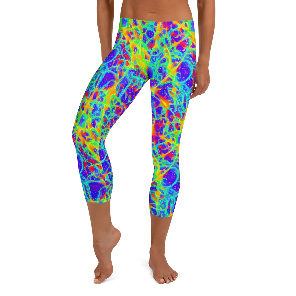 Radiant Mutation on Capri Leggings — Front