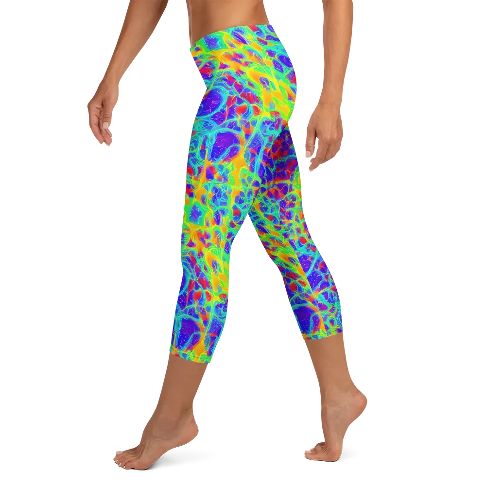 Radiant Mutation on Capri Leggings — Left