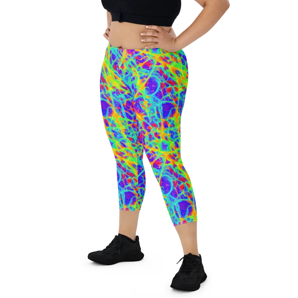 Radiant Mutation on Capri Leggings — Front