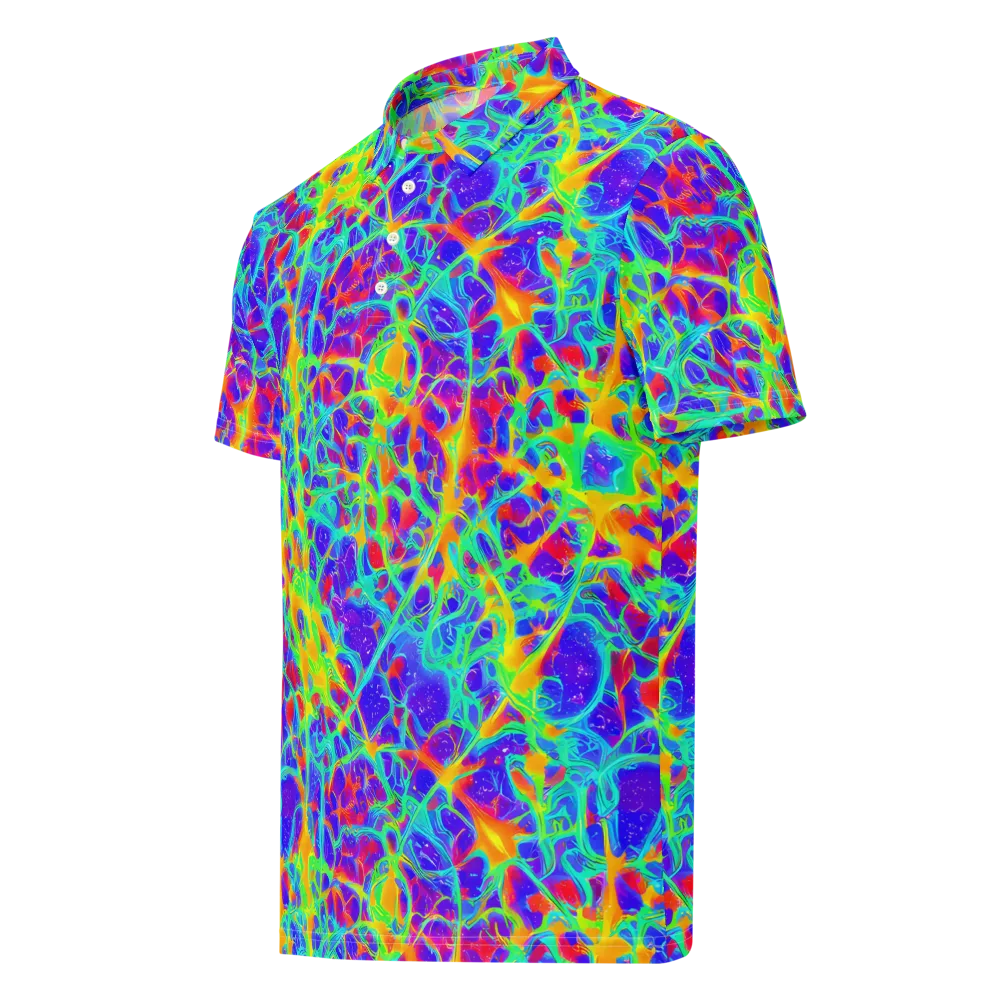 Radiant Mutation on Men's Slim Fit Polo Shirt — Left Front