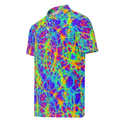 Radiant Mutation on a Men's Slim Fit Polo Shirt