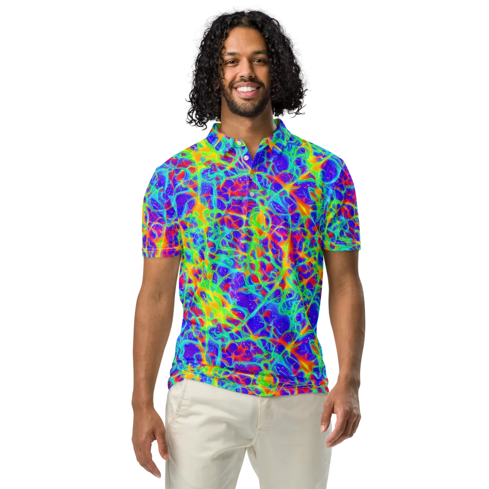 Radiant Mutation on Men's Slim Fit Polo Shirt — Front