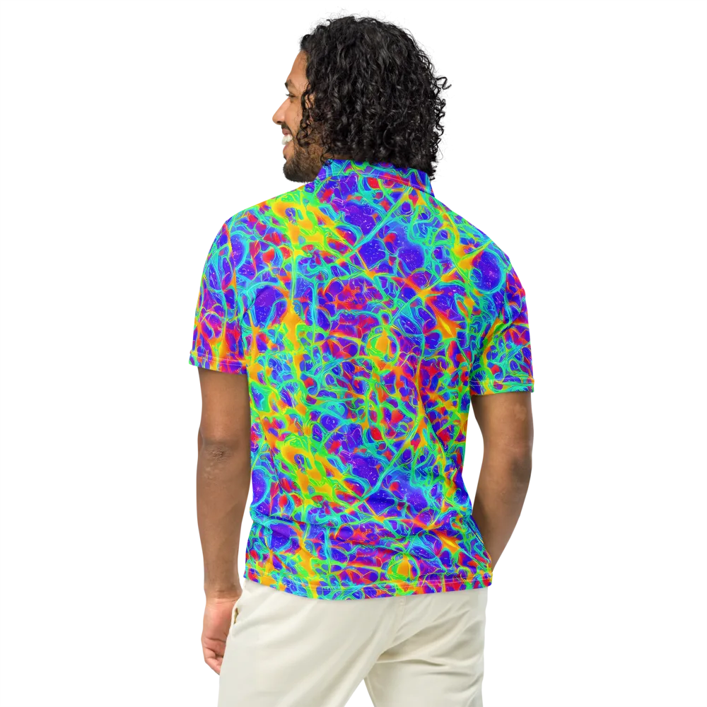 Radiant Mutation on Men's Slim Fit Polo Shirt — Back