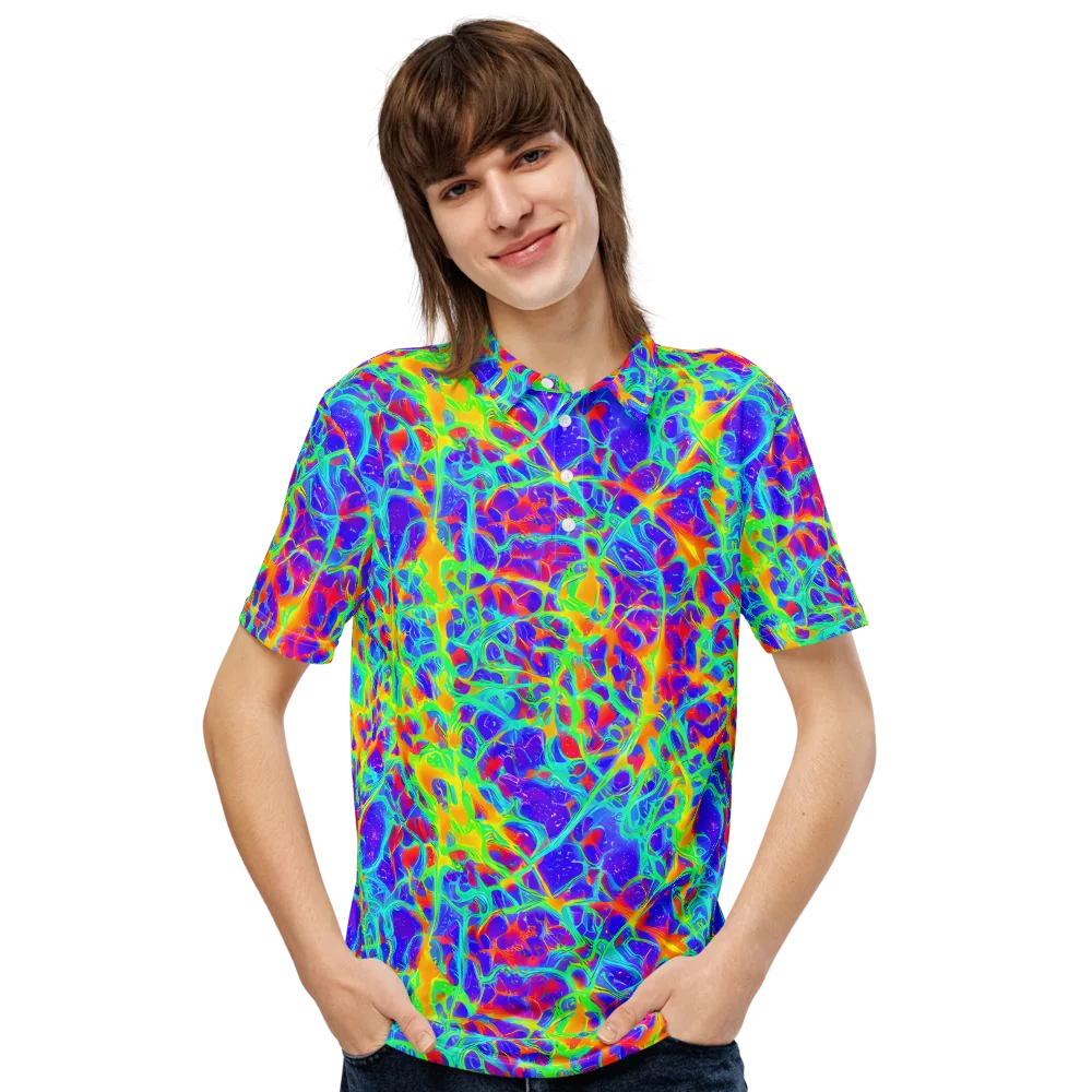 Radiant Mutation on Men's Slim Fit Polo Shirt — Front