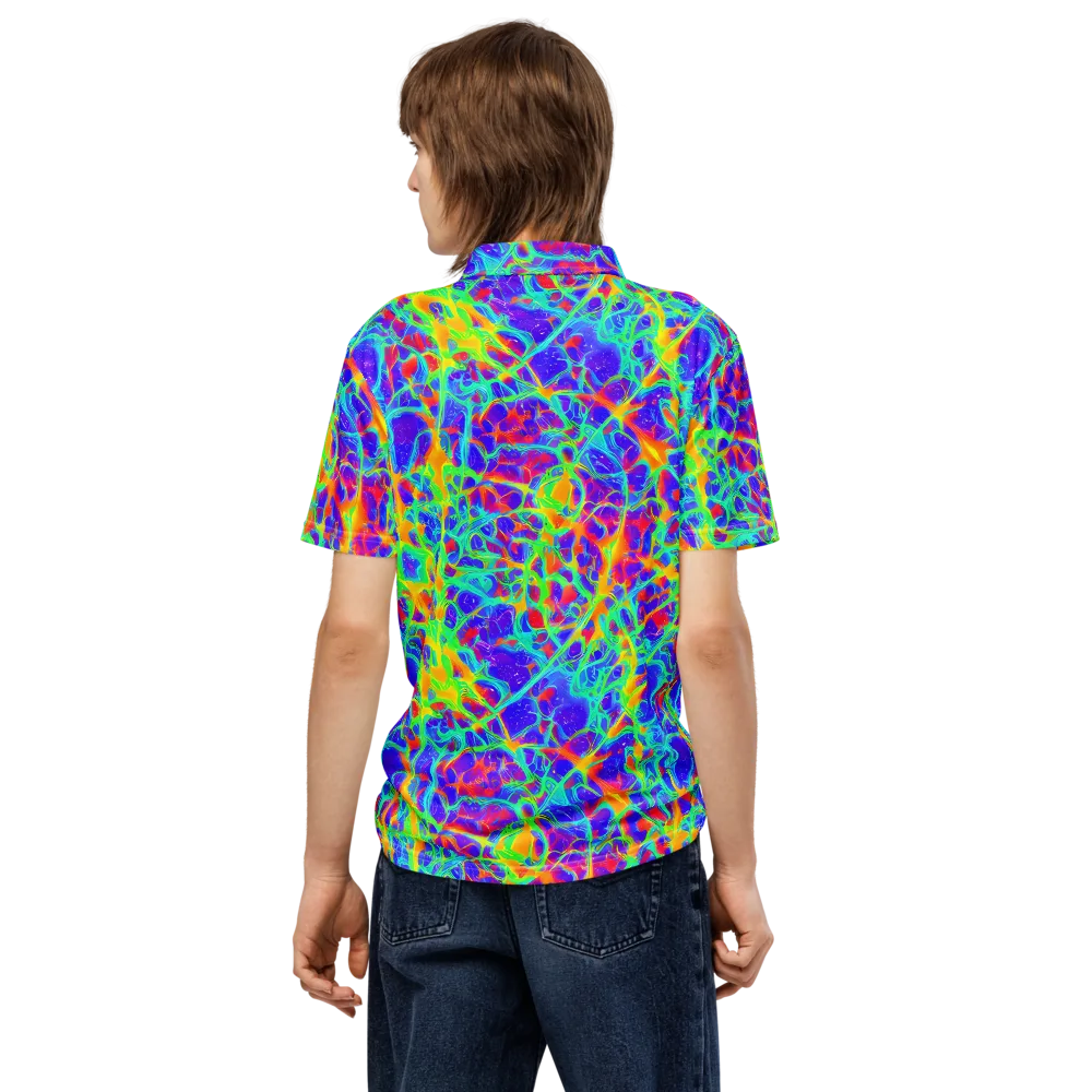 Radiant Mutation on Men's Slim Fit Polo Shirt — Back