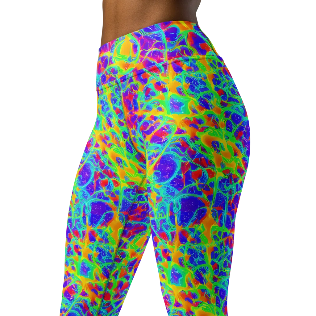 Radiant Mutation on Yoga Leggings — Left Front
