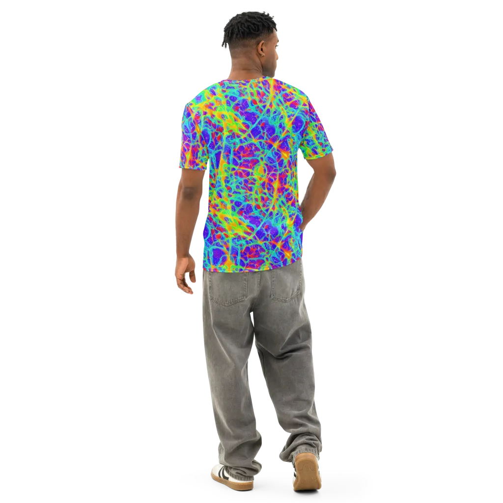 Radiant Mutation on Men's Cotton Crew Neck T-Shirt — Back