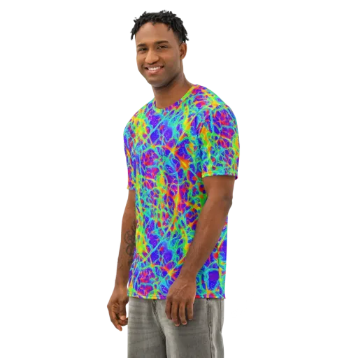 Radiant Mutation on a Men's Cotton Crew Neck T-Shirt