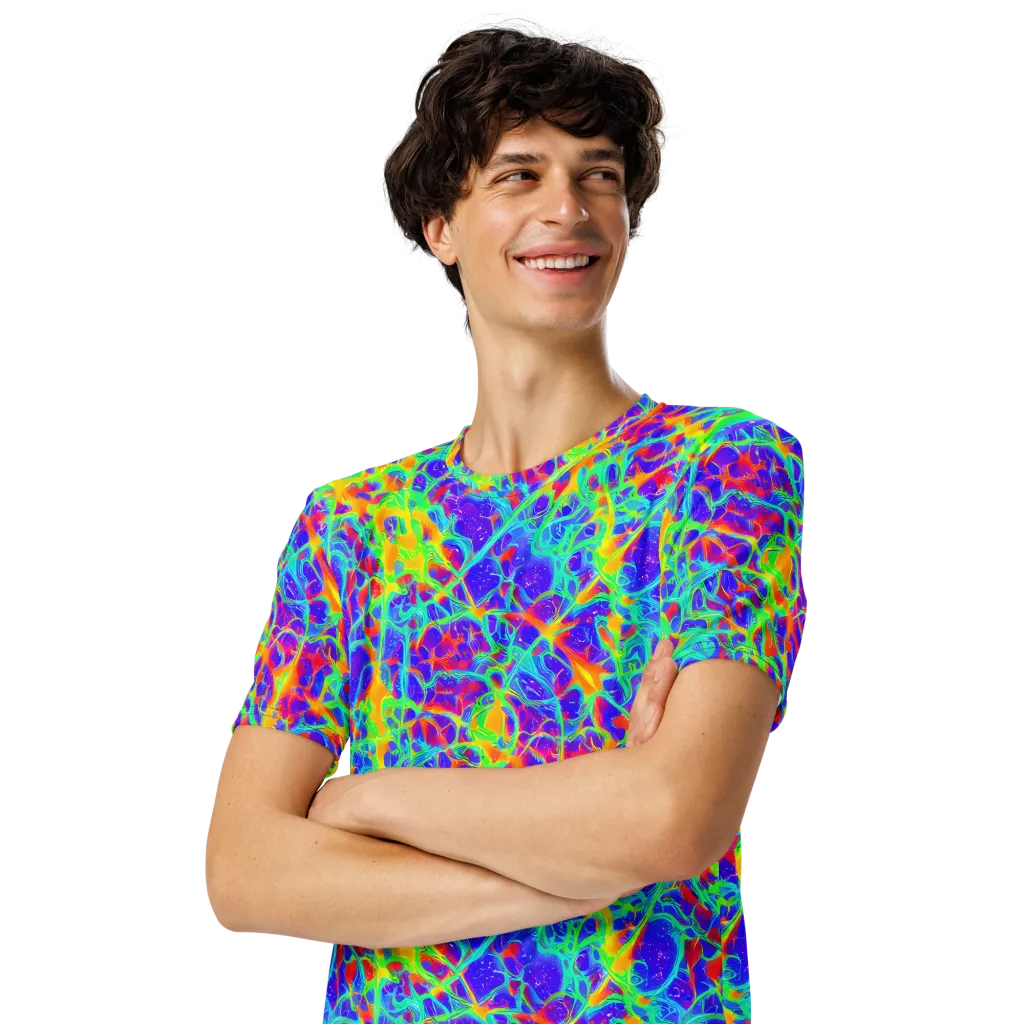 Radiant Mutation on Men's Crew Neck T-Shirt — Left Front