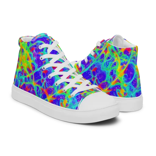 Radiant Mutation on a Men's High Top Canvas Shoes