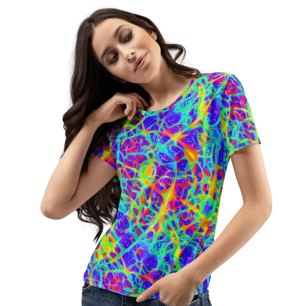 Radiant Mutation on Women's Crew Neck T-Shirt — Left Front