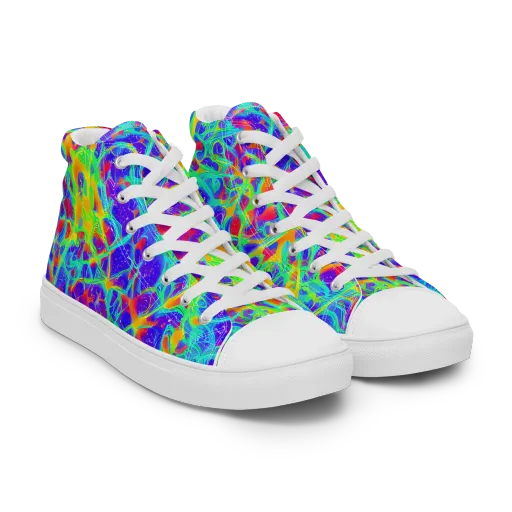 Radiant Mutation on a Women's High Top Canvas Shoes