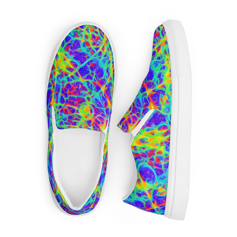 Radiant Mutation on Men's Slip-On Canvas Shoes — Front