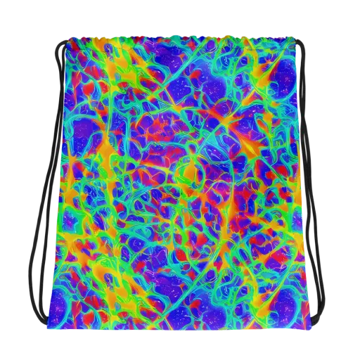 Radiant Mutation on a Drawstring Bag