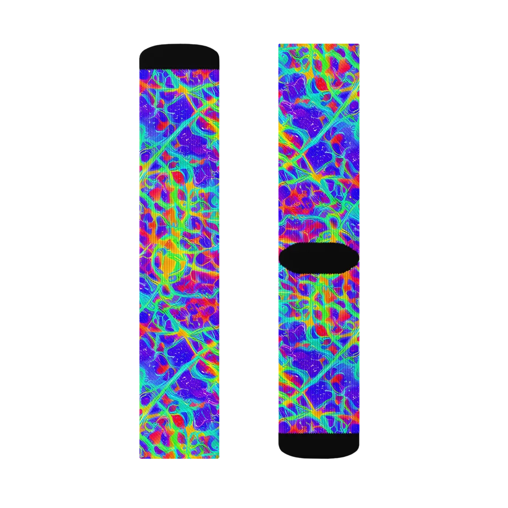 Radiant Mutation on Socks — Right Sock
