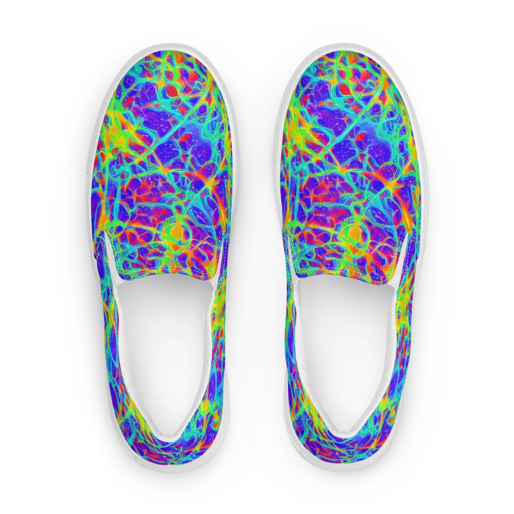 Radiant Mutation on Women's Slip-On Canvas Shoes — Front