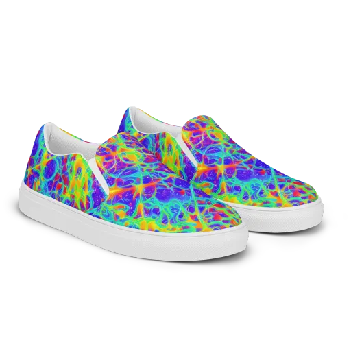 Radiant Mutation on a Women's Slip-On Canvas Shoes