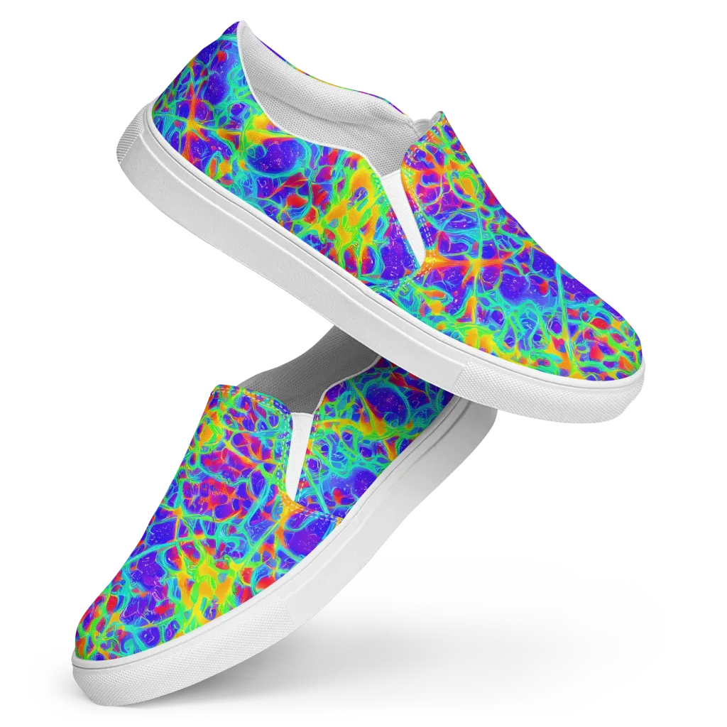 Radiant Mutation on Women's Slip-On Canvas Shoes — Front