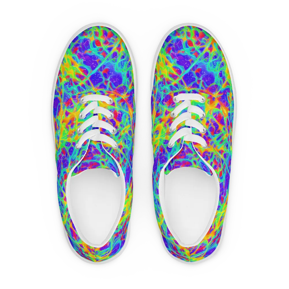 Radiant Mutation on Men's Lace-Up Canvas Shoes — Front