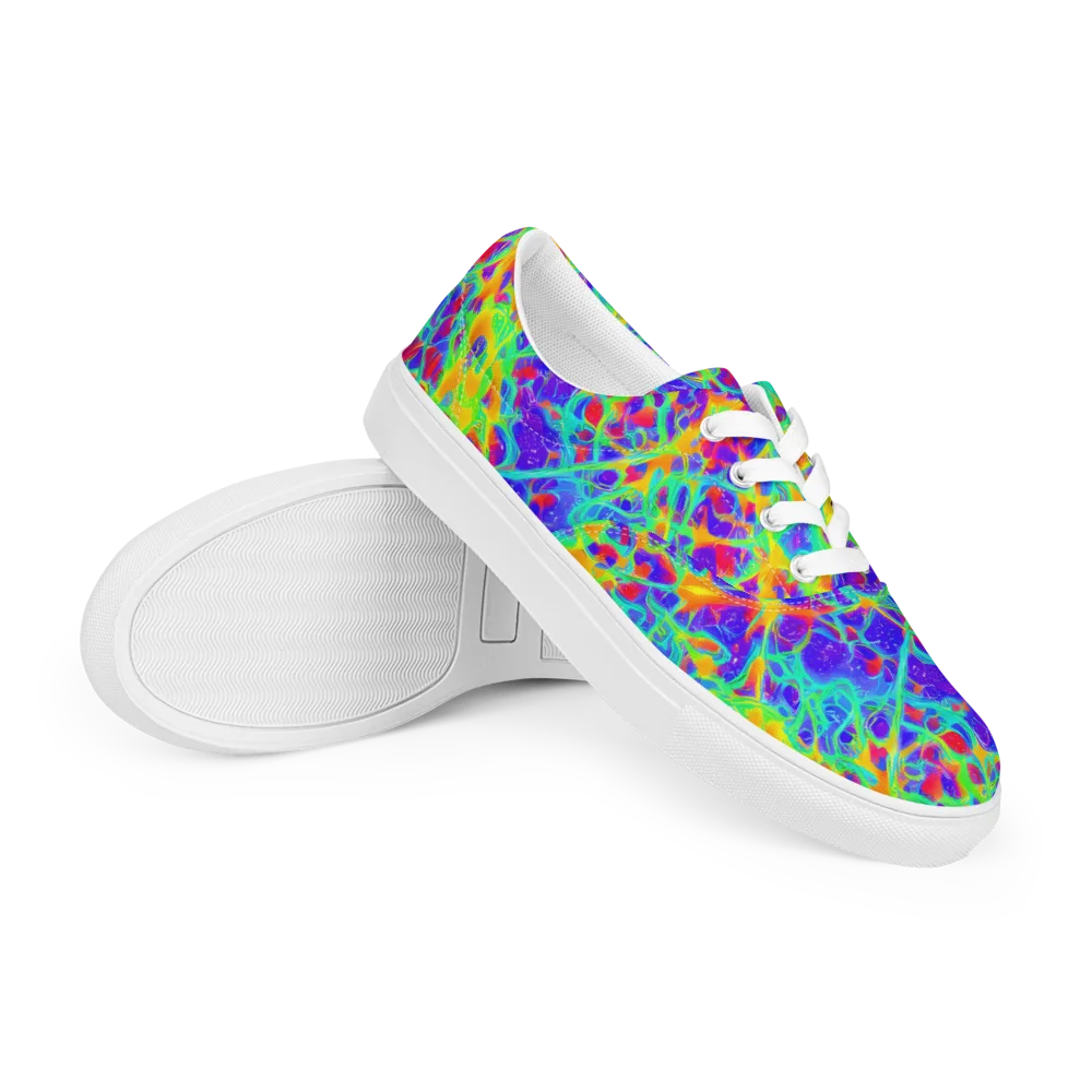 Radiant Mutation on Men's Lace-Up Canvas Shoes — Right Front
