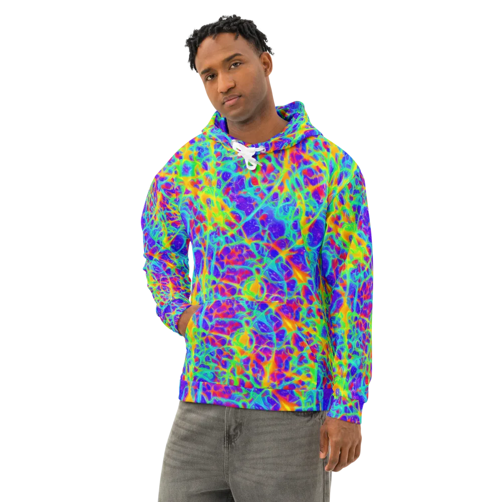 Radiant Mutation on Cotton Hoodie — Left Front