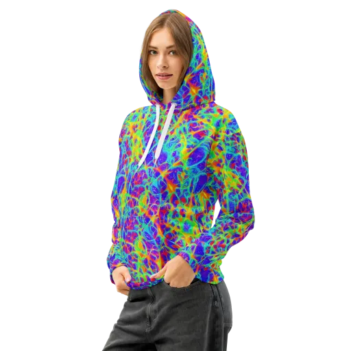 Radiant Mutation on a Cotton Hoodie